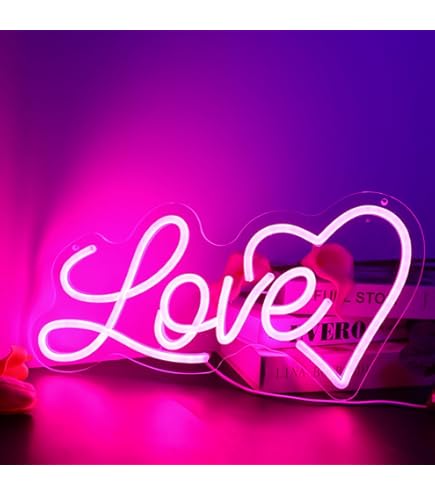 ネオン管 ギフト 省エネ 恋人 バー カフェ  インテリア 11*9 ピンク Amazon.co.jp: ネオンサイン『love 24hrs』NEON SIGN ピンク 白 ネオン